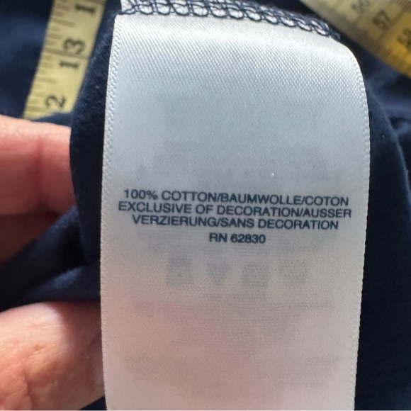 Lands' End Women’s Navy Cotton Jersey Shift Dress - Picture 6 of 6